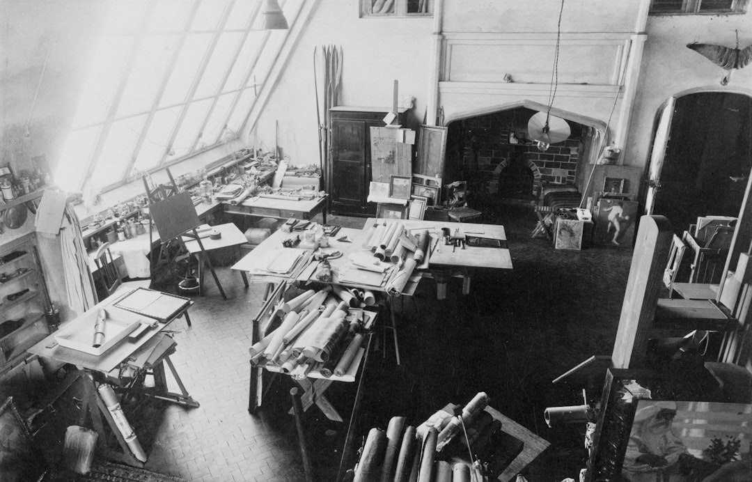 Refined atelier workspace with watch tools and leather journals